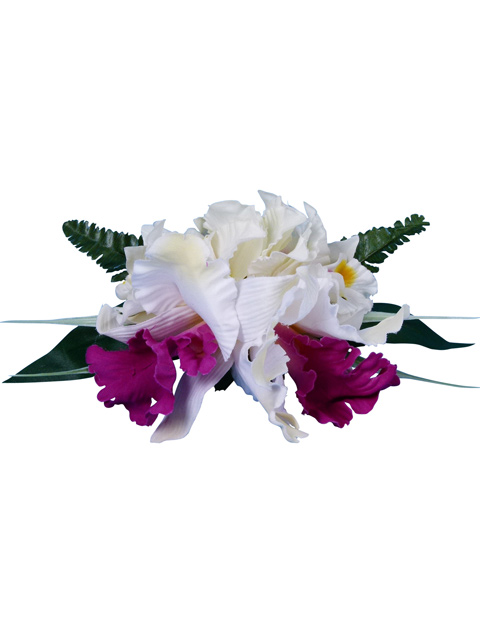 Hula Hair Clip Orchid Purple White G1404pw Hulaohana