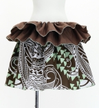 Tahitian Skirt with Kahiko Print / Brown / G3232