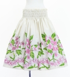 Hula Pa'u Skirt with Plumeria Print / Natural / G3249