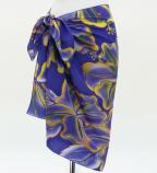 Hula Short Pareo / Gradient Hibiscus / Purple & Yellow / J3225-12