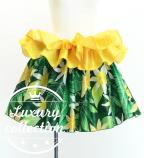 Tahitian Shantung Skirt with Tiare Print / Luxury Collection / Green / J3226-14