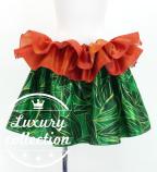 Tahitian Shantung Skirt with Ti Leaf Print / Luxury Collection / Green / J3226-16