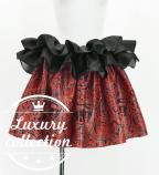Tahitian Shantung Skirt with Kahiko & Moana Print / Luxury Collection / Red / J3226-5
