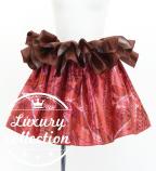Tahitian Shantung Skirt with Leaf Lei & Kahiko Print / Luxury Collection / Red / J3226-6