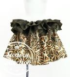 Tahitian Shantung Skirt with Kahiko Print / Luxury Collection / Beige & Brown / J3226-9