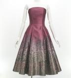 Hula Midi Dress with Monstera & Kahiko Print / Luxury Collection / J3257-1