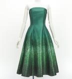 Hula Midi Dress with Monstera & Kahiko Print / Luxury Collection / J3257-5