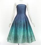 Hula Midi Dress with Monstera & Kahiko Print / Luxury Collection / J3257-6