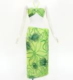 Koshibo Bra Top & Short Pareo / Lehua / Green / J3259-21