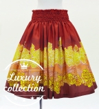 Hula Shantung Pa'u Skirt with Lokelani / Luxury Collection / J3269-2