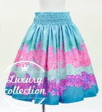 Hula Shantung Pa'u Skirt with Lokelani / Luxury Collection / J3269-5