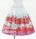 Hula Shantung Pa'u Skirt with Lokelani / Luxury Collection / J3269-6