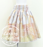 Hula Shantung Pa'u Skirt with Kahiko / Luxury Collection / White / J3271wh