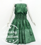Hula Blouse & Pa'u Set-Up with Kahiko Print / Luxury Collection / Green / J3272gr