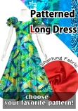 Custom Long Dress With 3gather Frill Puff Sleeves / JC107-pattern