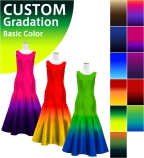 [Gradation] Custom Mermaid Dress with Shantung / Basic Gradation / JC26-gradation-B