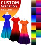 [Gradation] Custom Ruffled Collar Mermaid Dress with Shantung / Basic Gradation / JC27-gradation-B