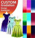 [Gradation]Custom Midi Dress with Shantung/ Design-Gradation / JC36-gradation-D