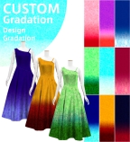[Gradation] Custom One Shoulder Long Dress with Velvet×Shantung / Design-Gradation / JC47-gradation-...