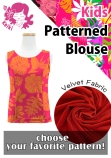 Kids Custom U-neck Blouse with Velvet / JCp129-pattern