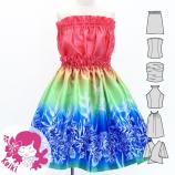 Hula Keiki Set-Up with Hawaiian Flower Print / Luxury Collection / Jp174-1