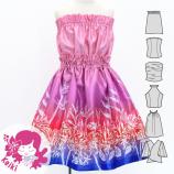 Hula Keiki Set-Up with Hawaiian Flower Print / Luxury Collection / Jp174-2