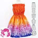 Hula Keiki Set-Up with Hawaiian Flower Print / Luxury Collection / Jp174-3