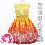 Hula Keiki Set-Up with Hawaiian Flower Print / Luxury Collection / Jp174-4