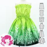 Hula Keiki Set-Up with Hawaiian Flower Print / Luxury Collection / Jp174-6