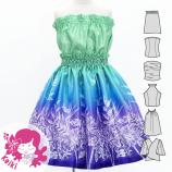 Hula Keiki Set-Up with Hawaiian Flower Print / Luxury Collection / Jp174-7