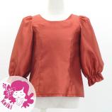 Hula Kids 3/4 Sleeve Blouse with Shantung / Dark Red 2 / Jp208drd2