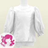 Hula Kids 3/4 Sleeve Blouse with Shantung / White / Jp208wh