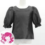 Hula Kids Elbow Sleeve Blouse with Shantung / Black / Jp209bk
