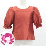 Hula Kids Elbow Sleeve Blouse with Shantung / Dark Red 2 / Jp209drd2