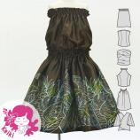 Hula Keiki Set-Up with Hawaiian Leaf Print / Luxury Collection / Brown / Jp226br