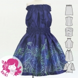 Hula Keiki Set-Up with Hawaiian Leaf Print / Luxury Collection / Navy / Jp226nv