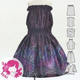 Hula Keiki Set-Up with Hawaiian Leaf Print / Luxury Collection / Dark Purple / Jp226dpu