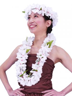 Hula Lei / Pulumeria / White / J111w