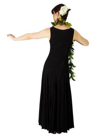 Hula Long Stretchy Dress / Black / G1134a