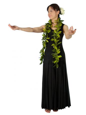 Hula Long Stretchy Dress / Black / G1134a