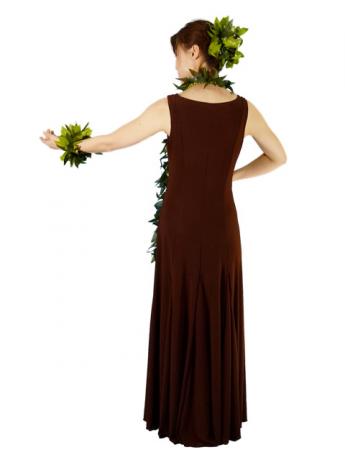 Hula Long Stretchy Dress / Brown / G1155a