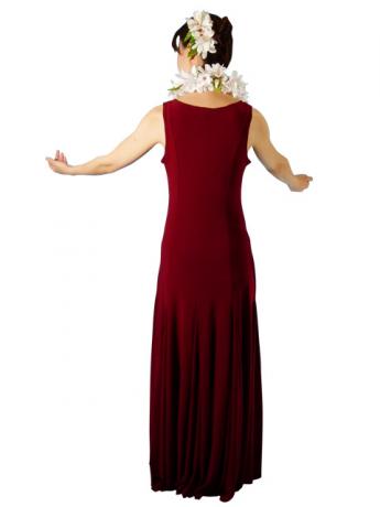 Hula Long Stretchy Dress / Wine / G1177a