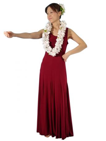 Hula Long Stretchy Dress / Wine / G1177a