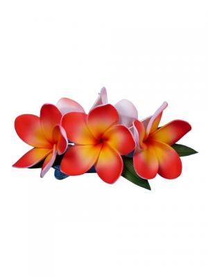 Hula Hair Clip / Pulumeria / Red and Yellow / J1347ry