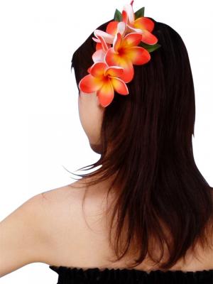 Hula Hair Clip / Pulumeria / Red and Yellow / J1347ry