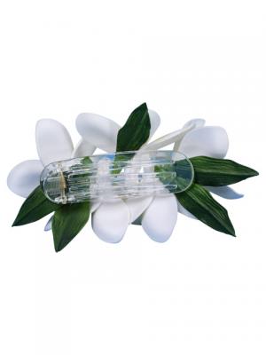 Hula Hair Clip / Pulumeria / White and Yellow / J1347wy