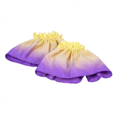 Hula Gradation Midi Dress with Lehua Print / Yellow,Purple & Red / J1418