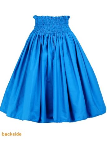 Hula Double & Reversible Pau Skirt with Plumeria Print / Blue / J1656