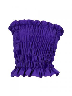 Hula Shirring Tube Top & Pa'u Skirt Set-Up / Egg Plant / G1670ep