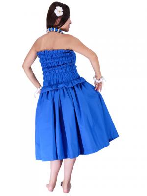 Hula Shirring Tube Top & Pa'u Skirt Set-Up / Royal Blue / G1670rb